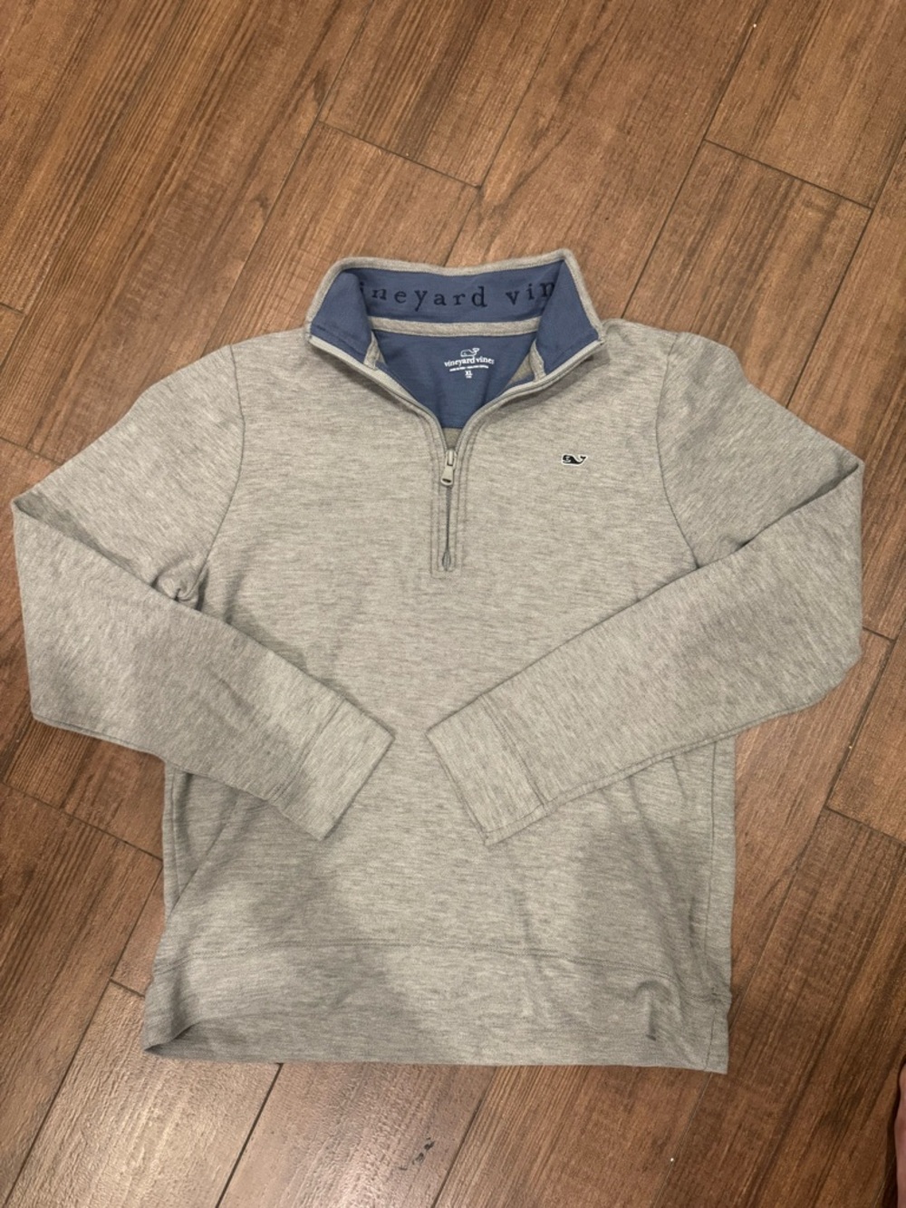 Vineyard Vines Boy’s Light Gray Quarter-Zip Pullover XL